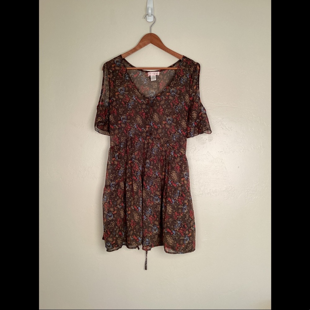 Band of Gypsies Paisley Cut Out Dress Shell Size Large